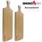 Preview: SmokeMax® Set XL Servierbrett , Schneidebrett, Designbrett aus hochwertigen natürlichen Bambusholz (100% mit natürlichen Ölivenöl geölt)
