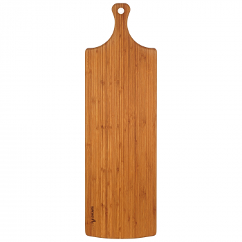 SmokeMax® XL tabla de servir de bambú oscuro, tabla de cortar, tabla de diseño de madera de bambú natural de alta calidad (100% engrasada con aceite de oliva natural)