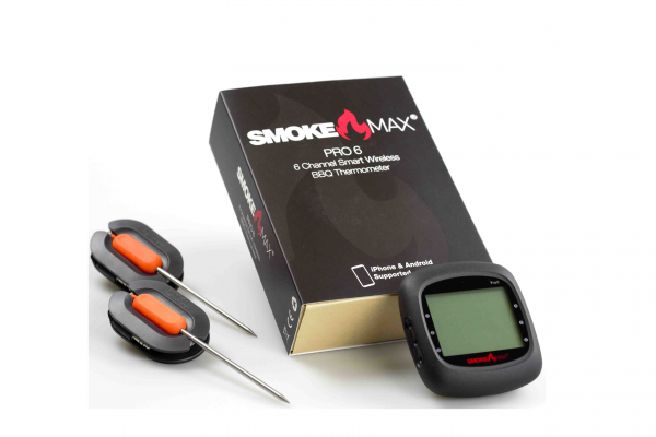 SmokeMax PRO6 - 6 Channel Smart Wireless BBQ APP Thermometer (6 Standard Fühler)